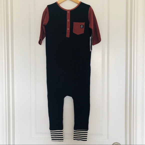 Rags to Raches Other - RAGS 3/4 Sleeve Henley Pocket Romper